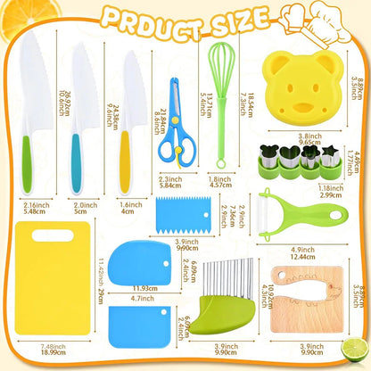 Montessori Kids Kitchen Tools & Cooking Set