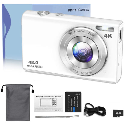 4K Autofocus Digital Camera with 48MP Photos & 2.8” IPS Screen