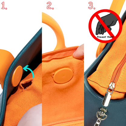 Waterproof EVA Tote Bag with Charm Holes
