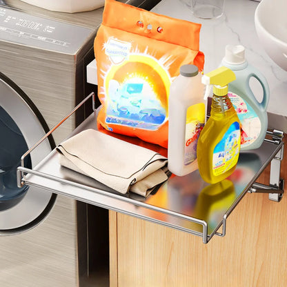 Stainless Steel Foldable Cabinet Door Storage Shelf