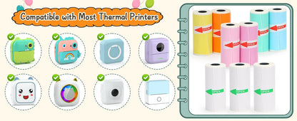 Self-Adhesive Thermal Sticker Paper Rolls for Mini Printers