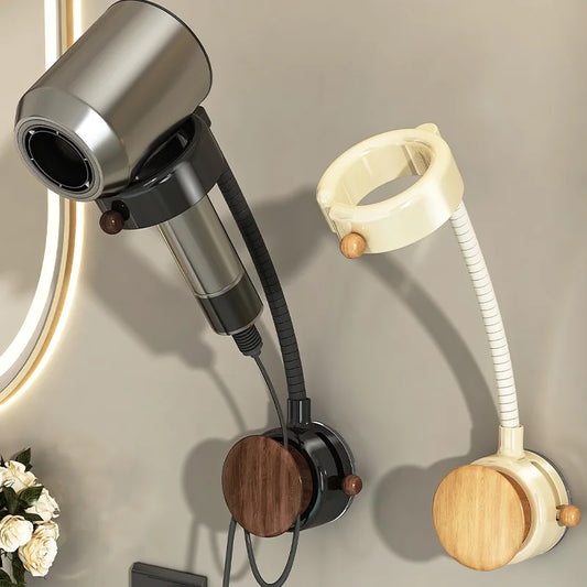 Adjustable Wall-Mounted Hair Dryer Holder
