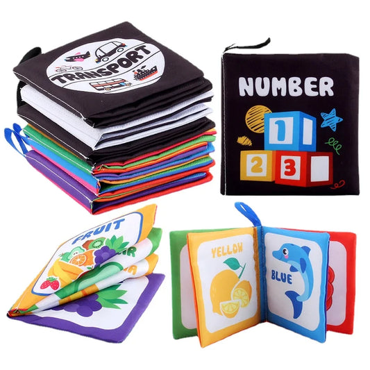 4 Pages Black & White Cloth Baby Book