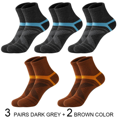 Men’s Cotton Sports Crew Socks 5 Pairs
