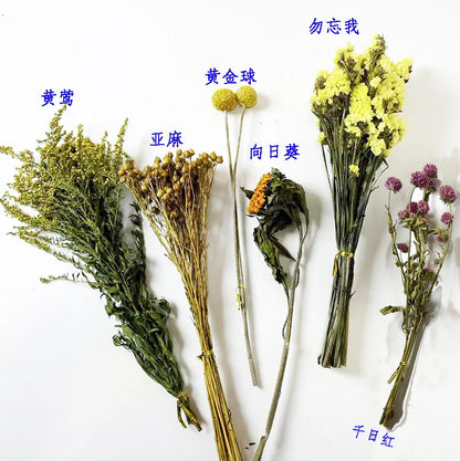 Natural Dried Flower Habitat Decor for Small Pets