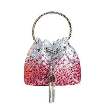Luxury Rhinestone Bucket Evening Bag