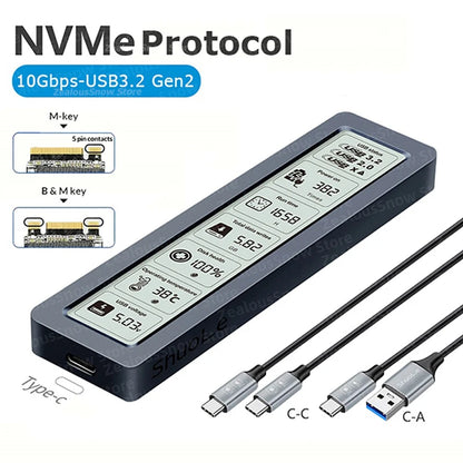 USB 3.2 Gen 2 NVMe & SATA M.2 SSD External Enclosure