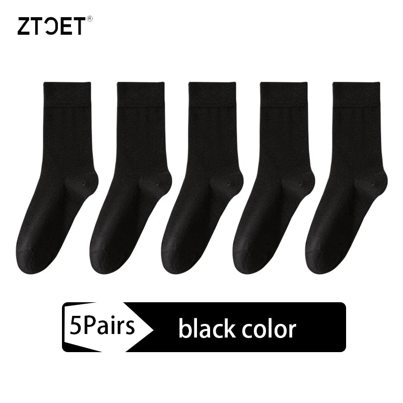 Men’s Cotton Business Casual Socks 5 Pairs