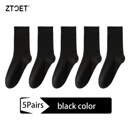 Men’s Cotton Business Casual Socks 5 Pairs