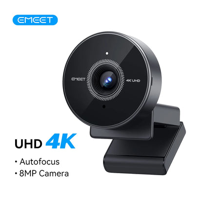 4K UHD Webcam with Microphone for PC