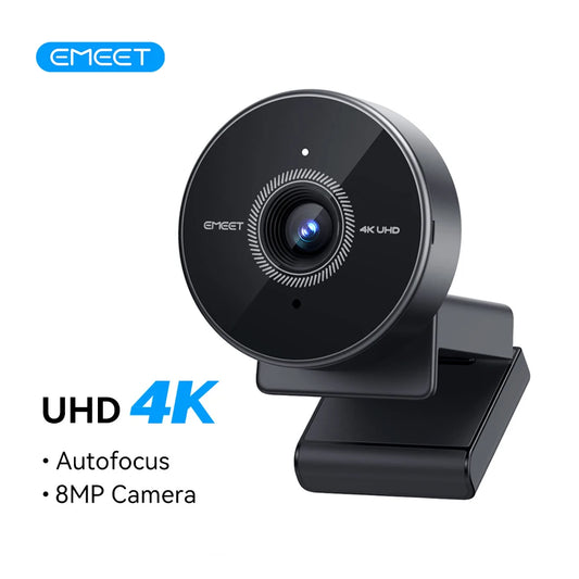 4K UHD Webcam with Microphone for PC
