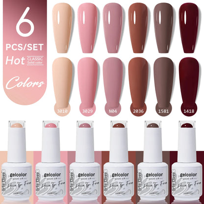 Arte Clavo 6PCS HEMA & TPO Free Gel Nail Polish Set