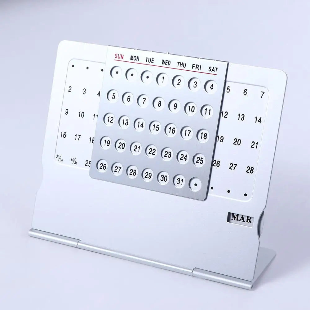 Aluminium Perpetual Desk Calendar