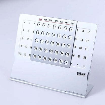 Aluminium Perpetual Desk Calendar
