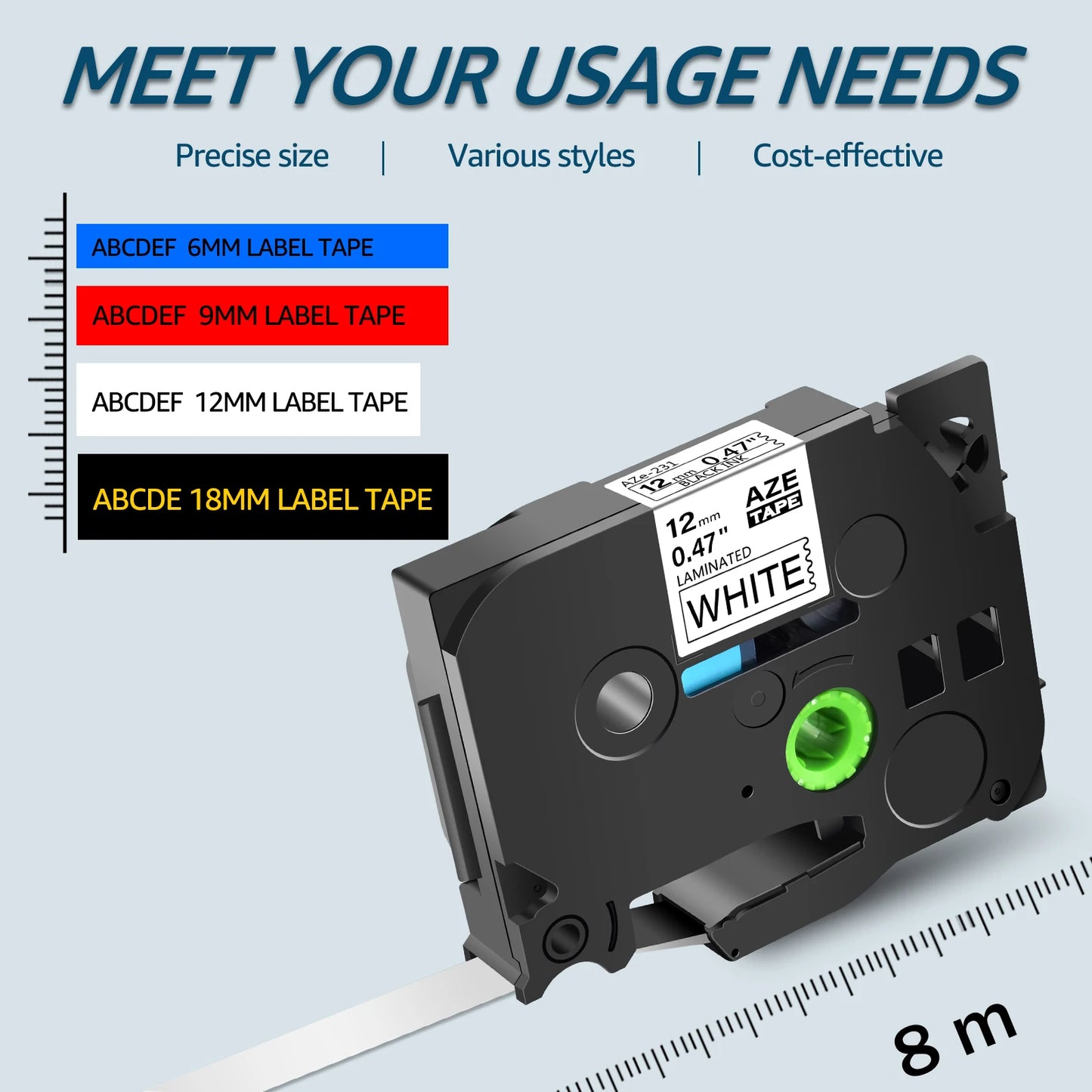 Laminated Label Tape for Brother Label Makers