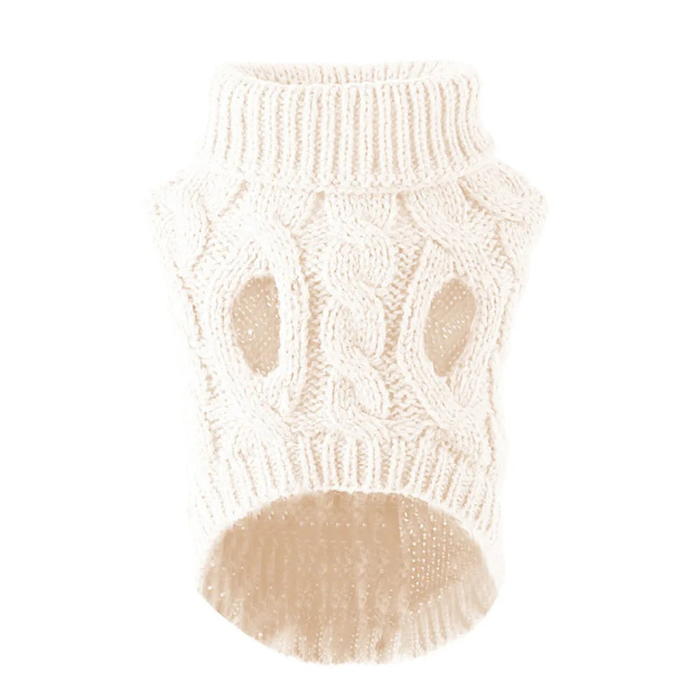 Warm Knitted Pet Jumper for Small and Medium Dogs