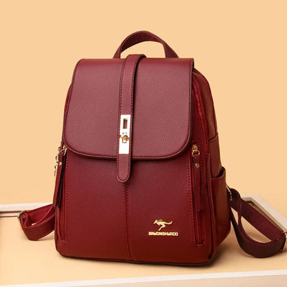 Vintage Leather Backpack for Women