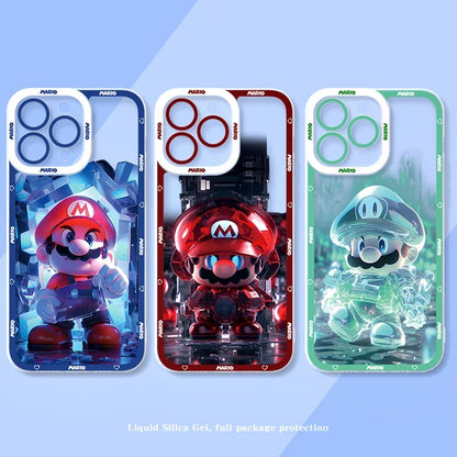 Super M-Marios Bros Clear Case For Samsung Galaxy S23 S22 Ultra S21 S20 FE S10 Plus