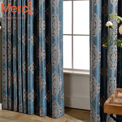 European Chenille Jacquard Luxury Curtain