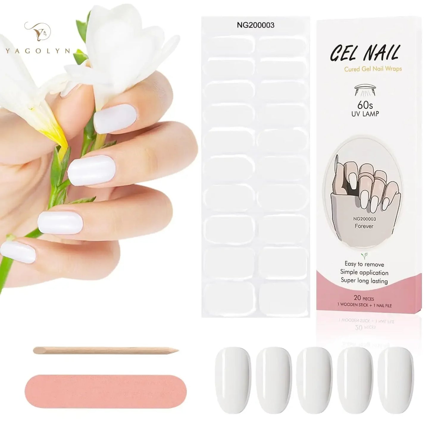Semi-Cured Snowflake Gel Nail Stickers
