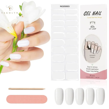 Semi-Cured Snowflake Gel Nail Stickers
