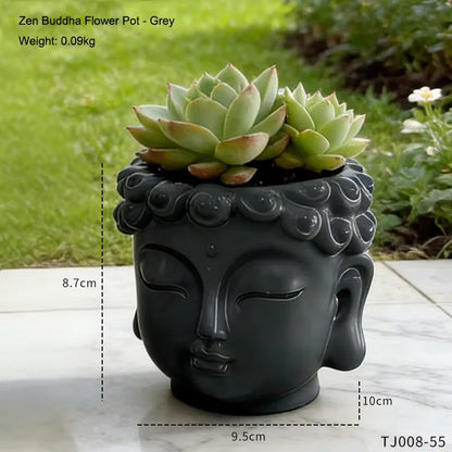 Meditation Face Resin Planter Pot