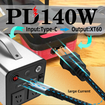 USB-C to XT60 140W Charging Adapter Cable
