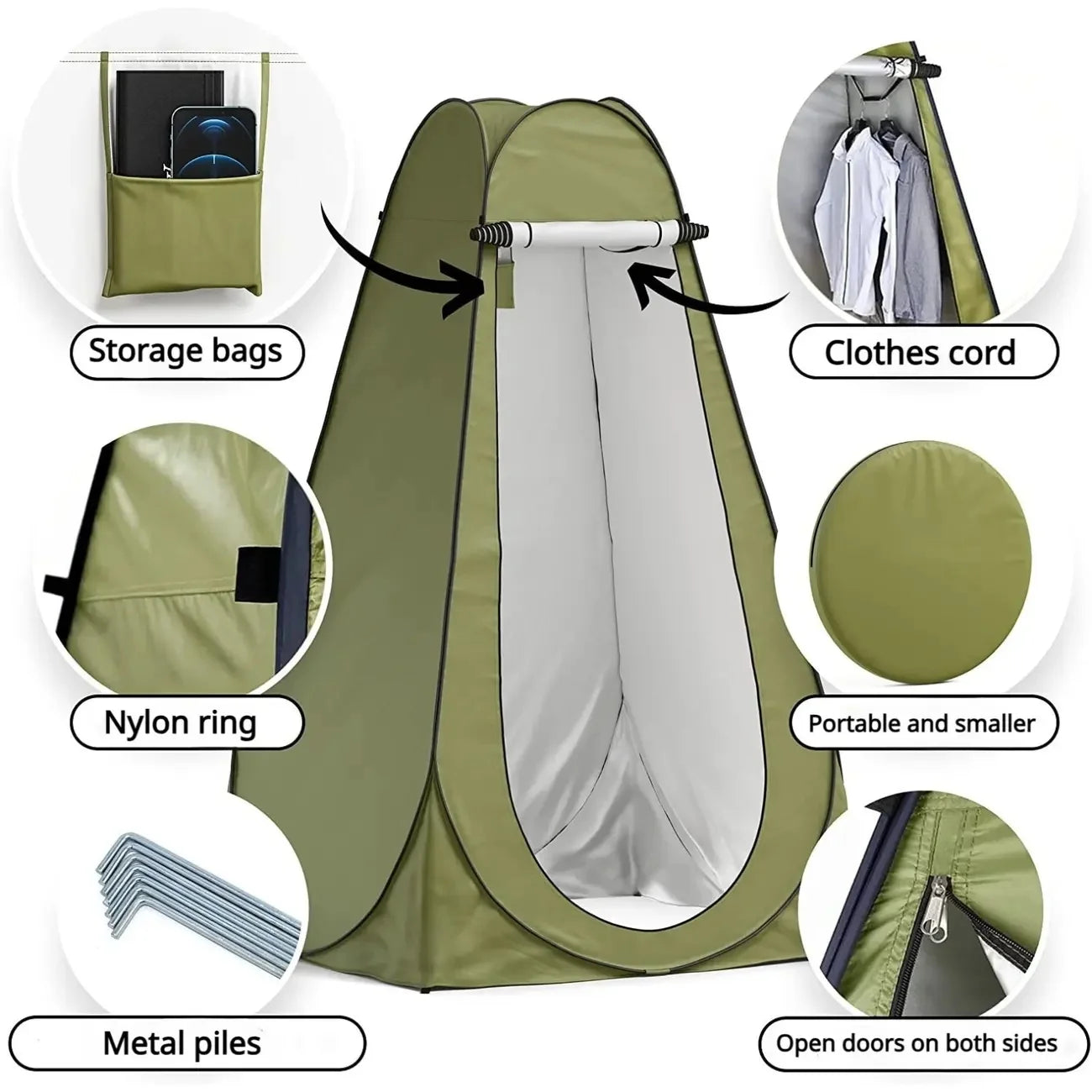 Portable Pop-Up Privacy Shower & Changing Tent