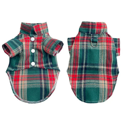 Classic Plaid Dog Shirt