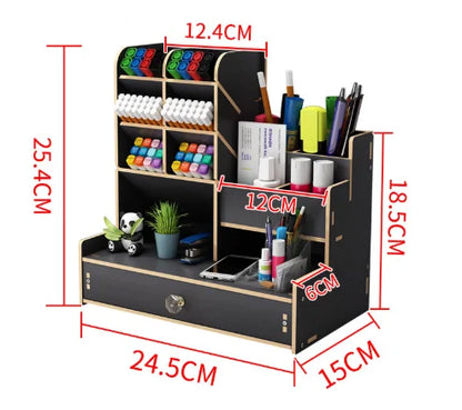 Wooden Desktop Storage Organizer