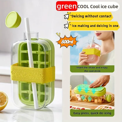 2-in-1 Ice Cube Cup with Straw