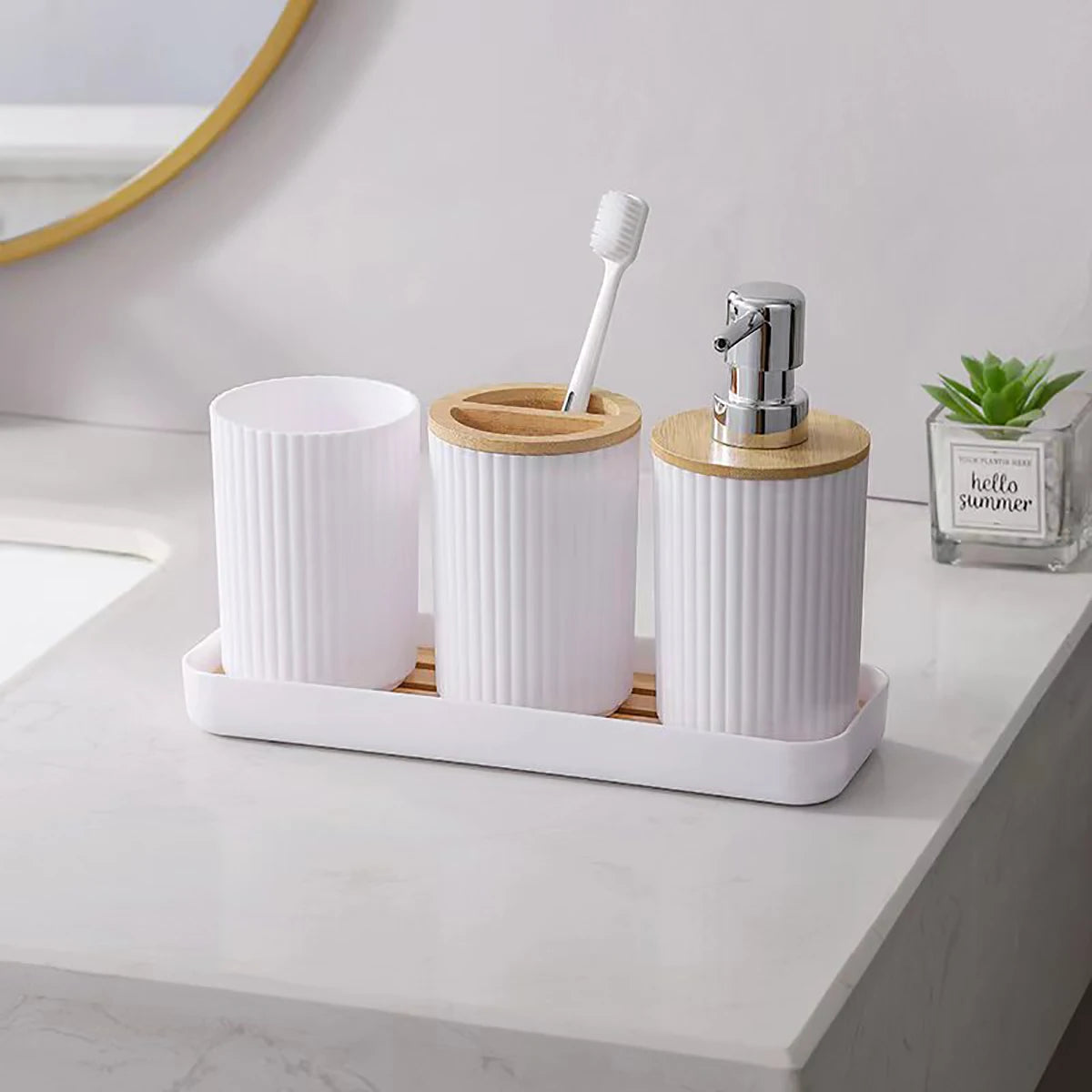 Bathroom Vanity Accessories & Storage Organizer Set