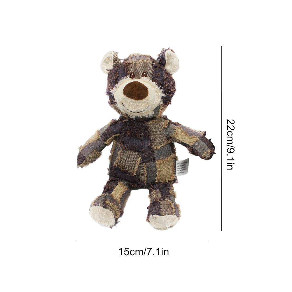Bear Shape Squeaky Plush Dog Toy