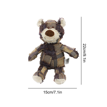 Bear Shape Squeaky Plush Dog Toy
