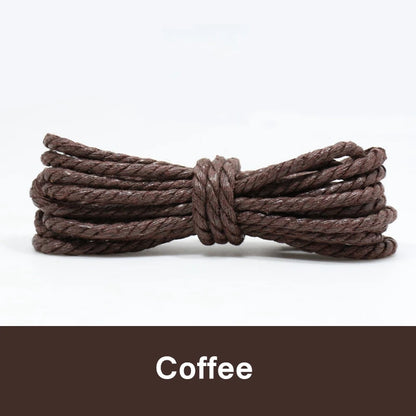 Round Waxed Cotton Shoelaces