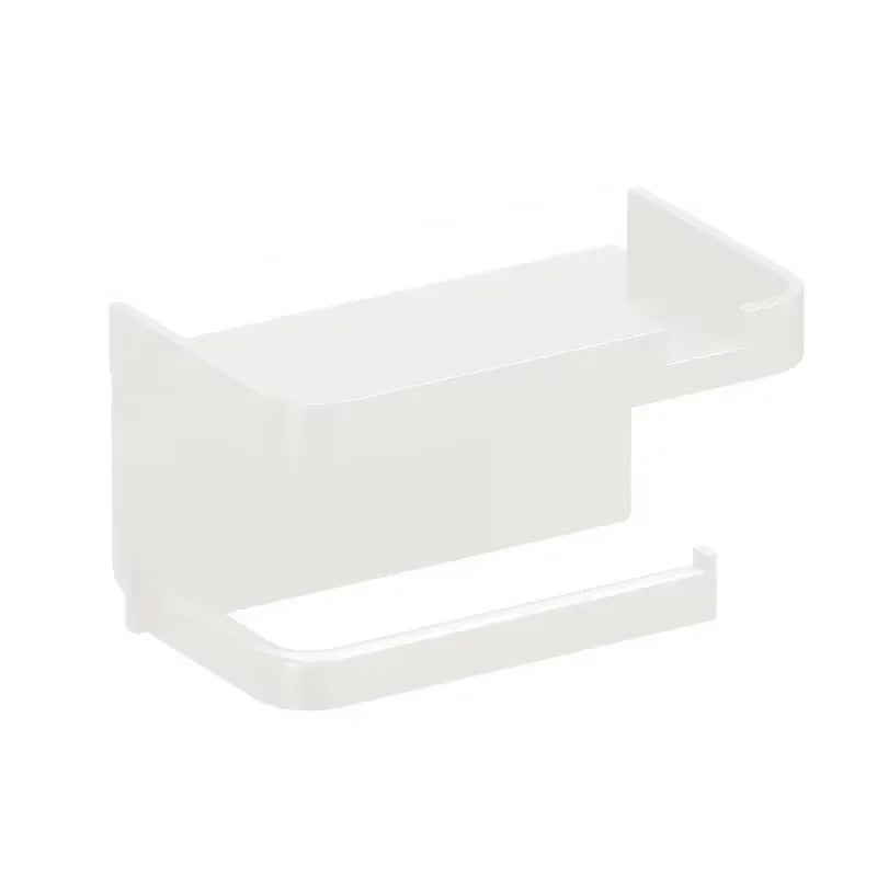 Wall-Mounted Toilet Paper Holder with Storage Shelf