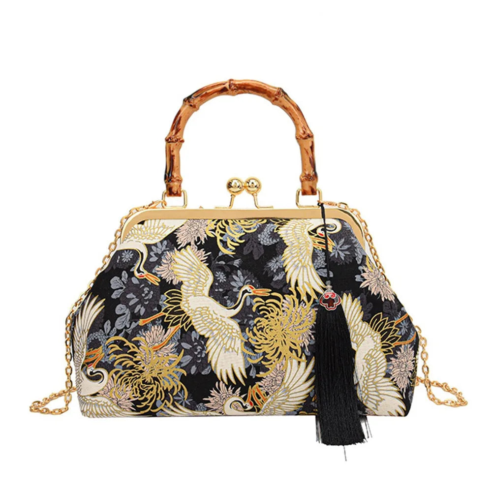 Rhinestone Bow Evening Clutch