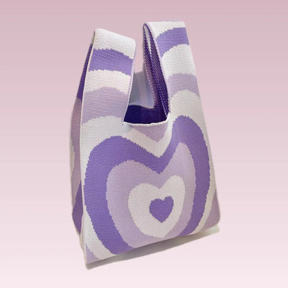 Handmade Knitted Knot Wrist Tote Bag