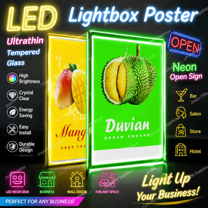 LED Lightbox Business Open Sign