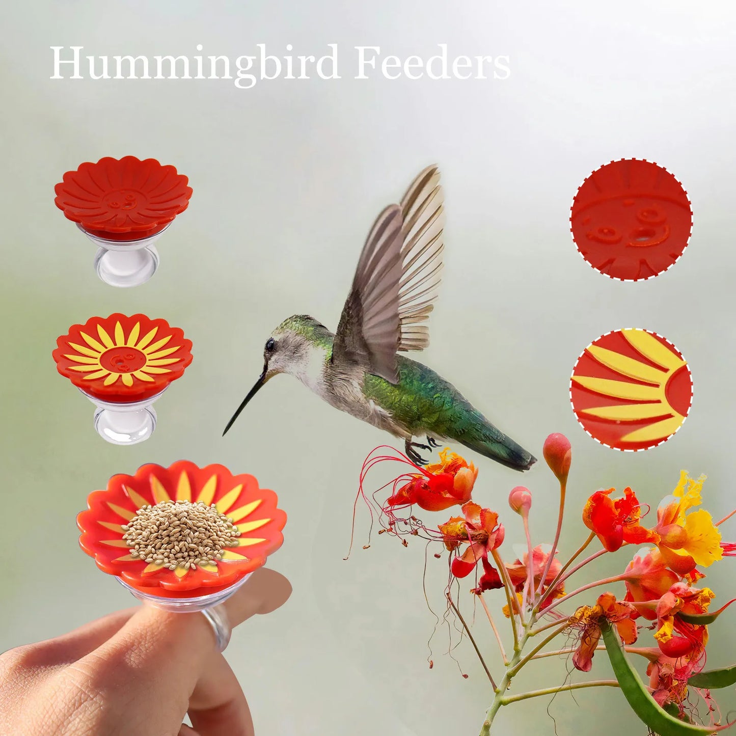 Flower Hummingbird Ring Feeder