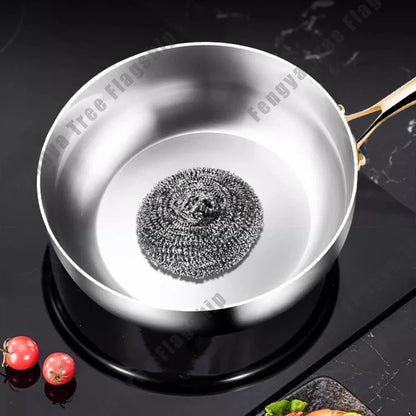 316 Stainless Steel Deep Frying Pan / Wok Skillet