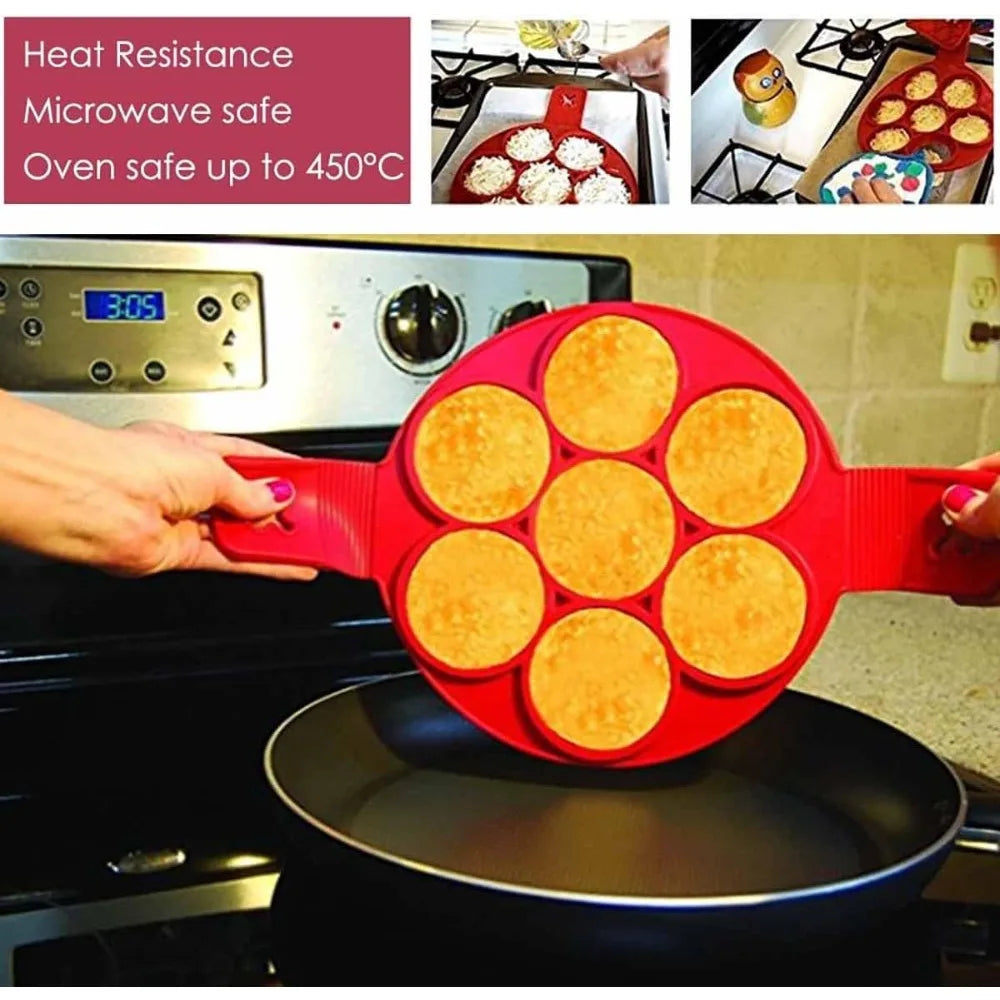 7 Hole Silicone Egg Pancake Mold