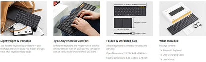 Foldable Bluetooth Keyboard with Numeric Keypad