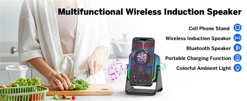 Magnetic Bluetooth Speaker Phone Stand