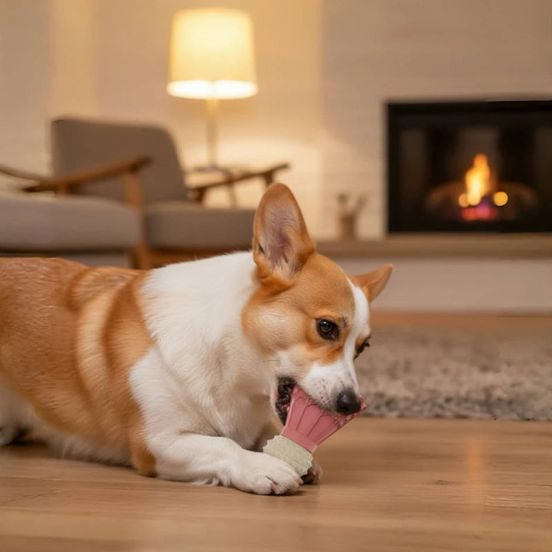 Interactive Badminton Dog Chew Toy with Squeaker