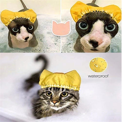Waterproof Pet Shower Cap for Dogs & Cats