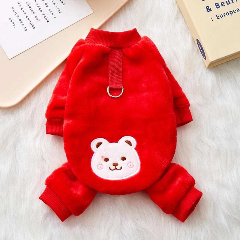 Soft Flannel Dog Jumpsuit