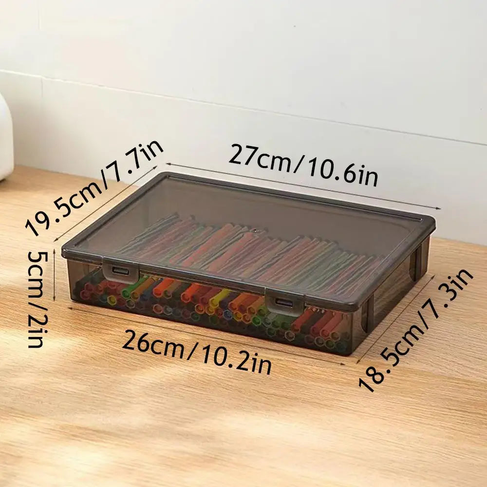 A4 Transparent Document Storage Box with Buckle