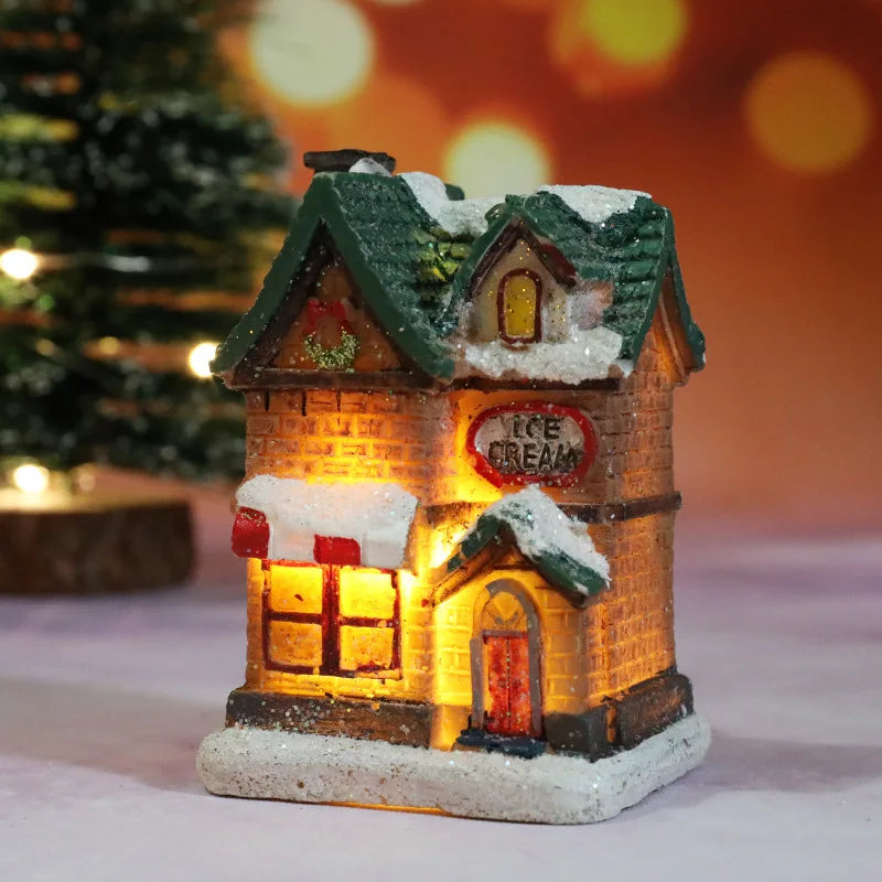LED Mini Christmas House Ornament