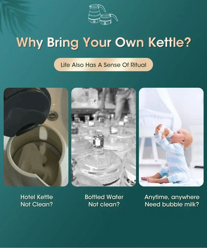 Mini Foldable 600ml Electric Kettle